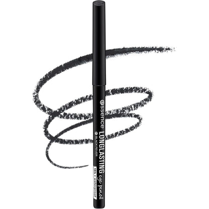 319248 - ESSENCE Laps syri LONG-LASTING 01 Black Fever me shkëlqim intensiv i papërshkueshëm nga uji