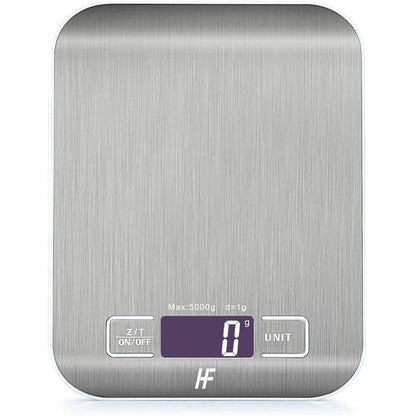 254311 - PESHORE ELEKTRONIKE KUZHINE - 5000g/1g, Ekran LCD me Ndriçim, Çelik Inoks