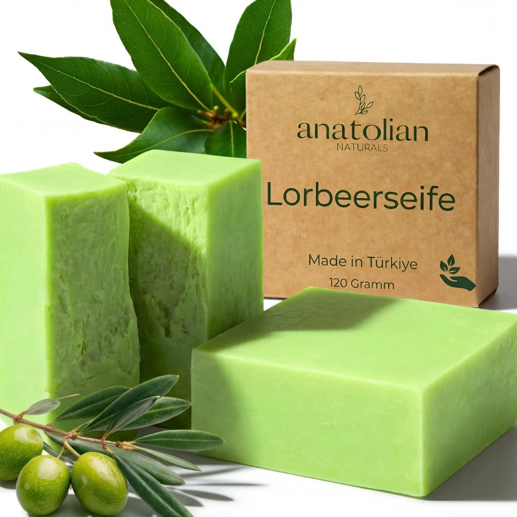290444 - ANATOLIAN NATURALS® Sapun Origjinal me Dafinë, 80% Vaj Dafine, 20% Vaj Ulliri, Përafërsisht 120 gram, Vegan, I Punuar me Dorë
