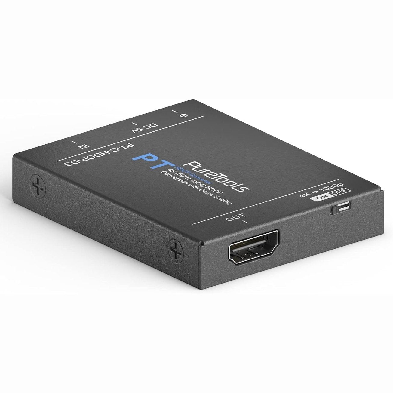 319728 - PURETOOLS Konvertuesi HDCP me Përmirësim, HDCP 2.3 në HDCP 1.4, Përmirësim 4K në 1080p, Mbështetje 4K (60Hz 4:4:4) dhe HDR10 PT-C-HDCP-DS i Zi