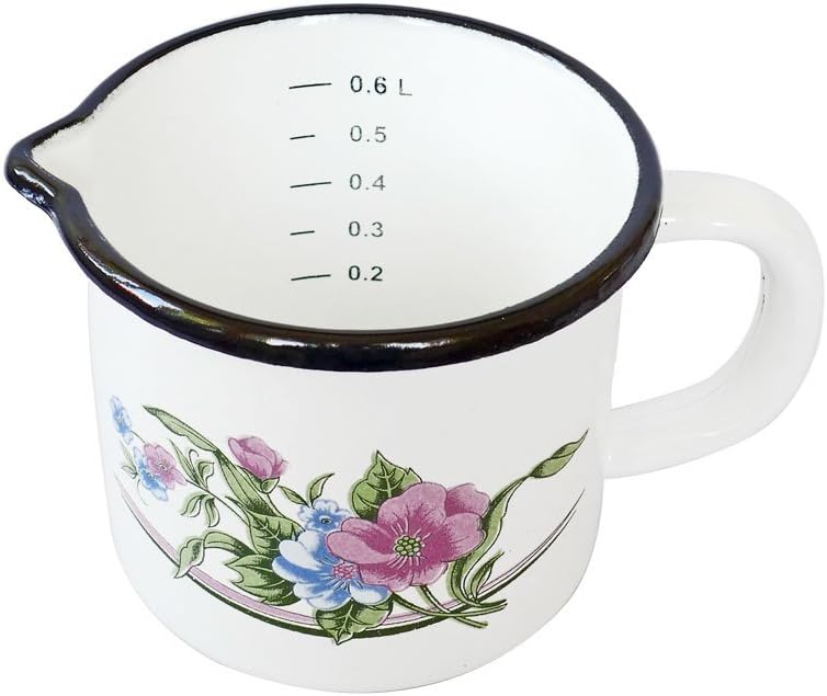 263891 - KARL KRÜGER Enë qumështi, çelik i emaluar, 10 cm, e bardhë