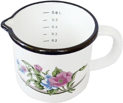 263891 - KARL KRÜGER Enë qumështi, çelik i emaluar, 10 cm, e bardhë