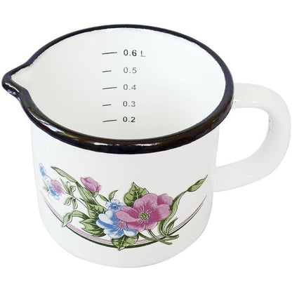 263888 - Karl Krüger Enë qumështi, çelik i emaluar, 10 cm, e bardhë