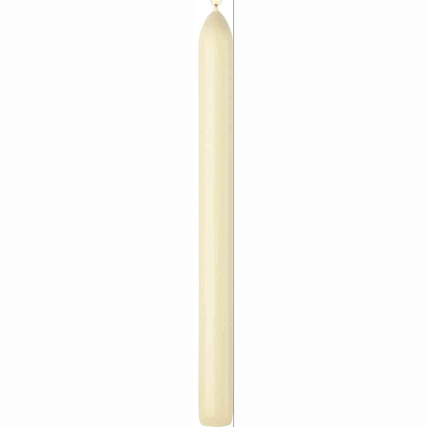 230086 - BOLSIUS Qirinj Smooth Taper - Ngjyrë Fildhi - 6 copë - 24 cm - Koha e djegies 8 orë - Pa aromë - Dyll natyral bimor - Pa vaj palme