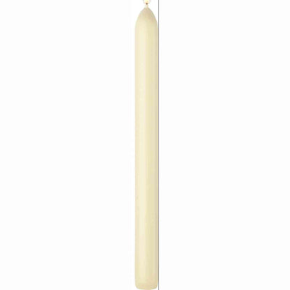 230086 - BOLSIUS Qirinj Smooth Taper - Ngjyrë Fildhi - 6 copë - 24 cm - Koha e djegies 8 orë - Pa aromë - Dyll natyral bimor - Pa vaj palme