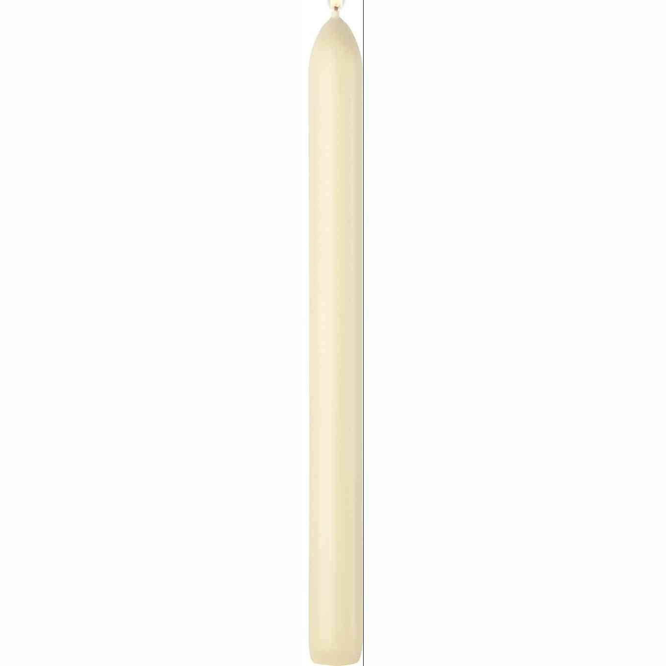 230084 - BOLSIUS Qirinj Smooth Taper - Ngjyrë Fildhi - 7 copë - 24 cm - Koha e djegies 8 orë - Pa aromë - Dyll natyral bimor - Pa vaj palme