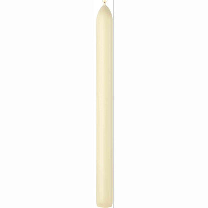 230084 - BOLSIUS Qirinj Smooth Taper - Ngjyrë Fildhi - 7 copë - 24 cm - Koha e djegies 8 orë - Pa aromë - Dyll natyral bimor - Pa vaj palme
