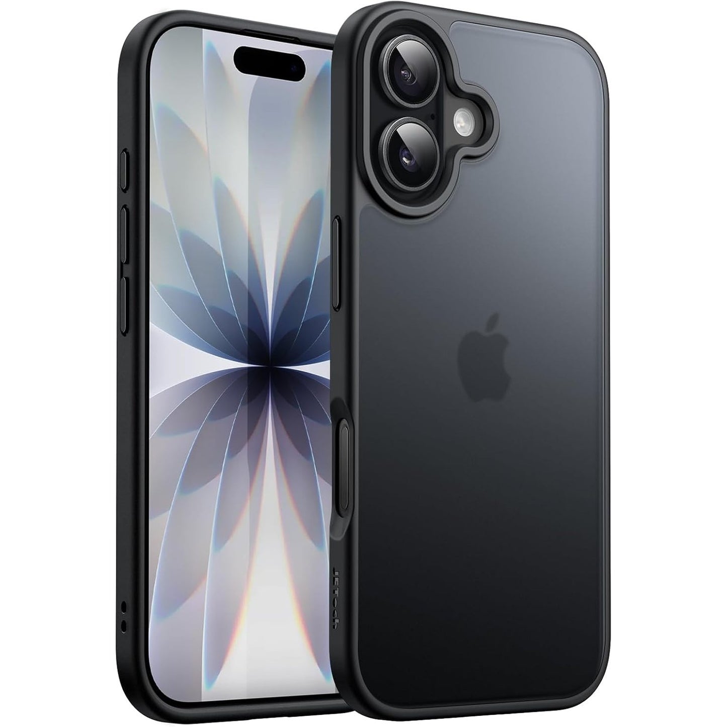 267249 - JETech Mbrojtëse Mat për iPhone 17, 6.3 inç, Rezistente ndaj Goditjeve, Mbështetje Minimaliste, e Zezë
