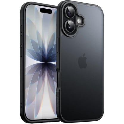 267249 - JETech Mbrojtëse Mat për iPhone 17, 6.3 inç, Rezistente ndaj Goditjeve, Mbështetje Minimaliste, e Zezë