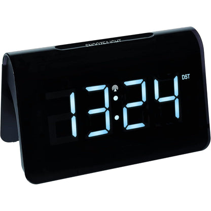 204875 - TFA DOSTMANN Orë Alarmi Dixhitale Icon Modeli 60.2543.02, me Radio dhe Shifra LED të Ndriçuara, Alarm Zgjimi, Kohëmatës Individual për Shtyrje, Ngjyra: Bardhë e Zi