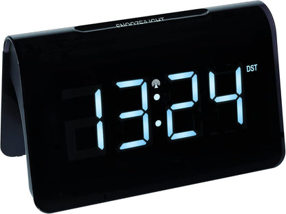 246259 - TFA DOSTMANN Orë alarmi dixhitale me radio, Model: 60.2543.02, Shifra LED shumë të ndritshme, Alarm, Kohëzgjatje individuale e shtyrjes, Ngjyrë: Bardhë e zi