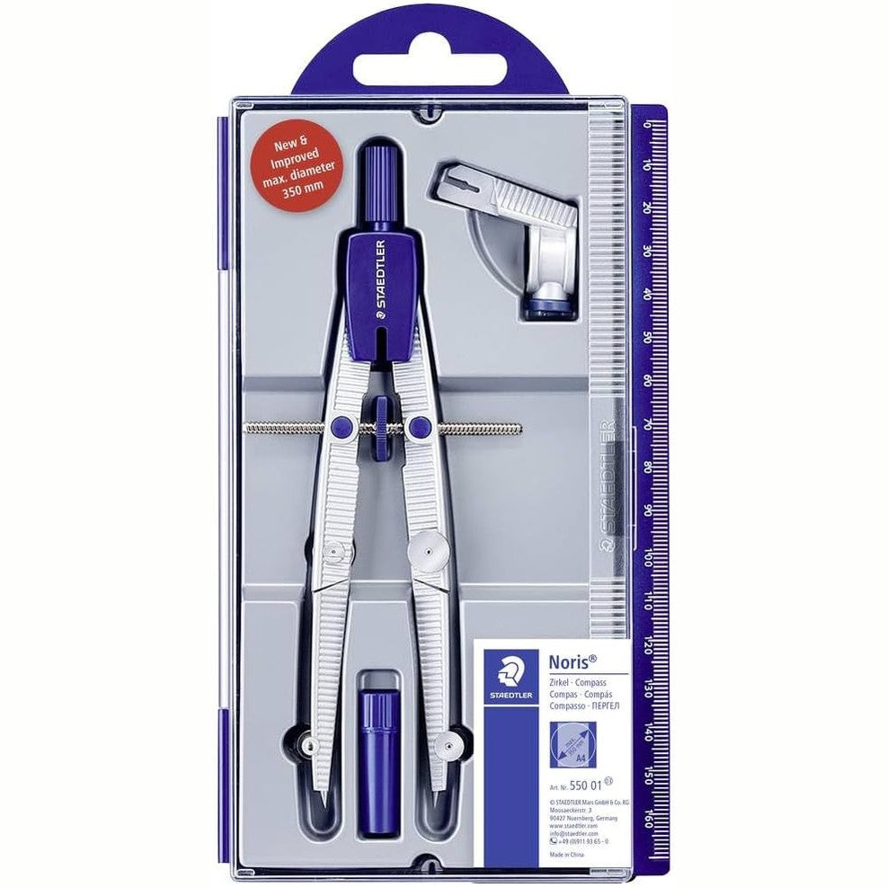 320390 - Staedtler NORIS CLUB 550 01, busull shkolle precize me rrotë rregullimi, Ngjyrë argjendi