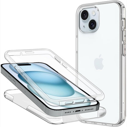 320623 - ZYIMOU Mbrojtëse për iPhone 15, Mbulesë transparente silikoni 360 gradë, Mbrojtëse rezistente ndaj goditjeve