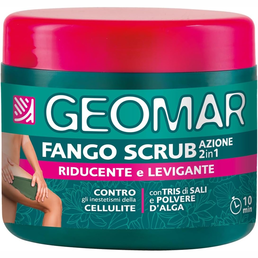321643 - GEOMAR Skrab me baltë, 600 g, Veprim 2-në-1, Zvogëlues dhe Zbutës