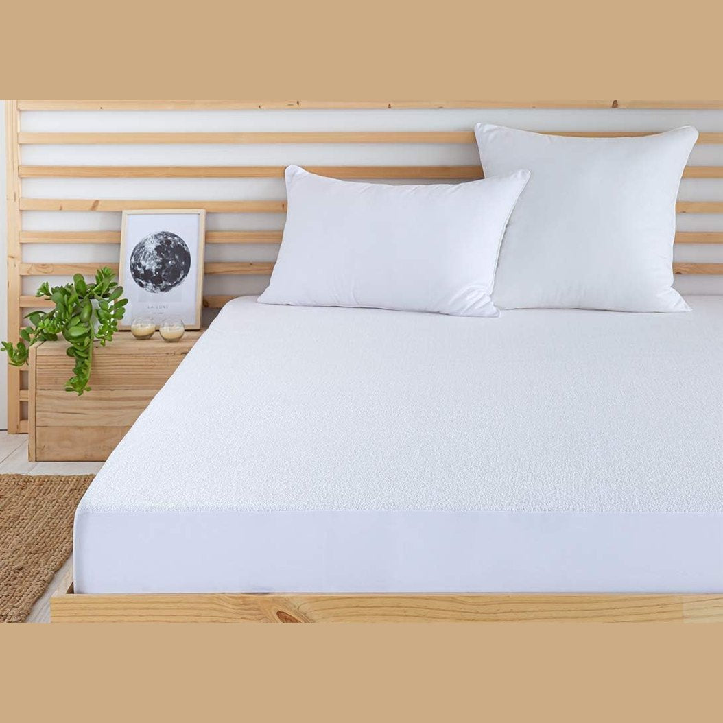 215611 - TODOCAMA Mbrojtës dysheku me copë terry të papërshkueshme nga uji dhe të frymëmarrshme. (Shtrati 90 x 190/200 cm) E bardhë