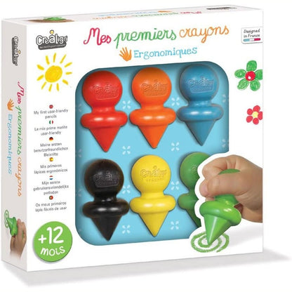 269030 - CRÉA LIGN - Lapsa dylli ergonomikë për foshnje +12 muaj, 6 ngjyra të lehta për t'u mbajtur, për aktivitete arti dhe zanati