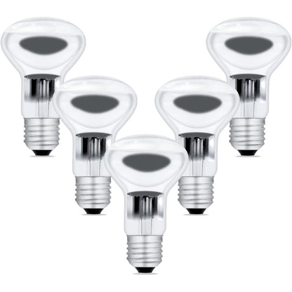 186209 - SCNNC Reflektor R63 E27 i Errësueshëm, Φ63MM, AC220-240V, 550LM, Ngjyra e Bardhë e Ngrohtë 2700K, për Llambë me Spotlight, Llambë Lave, Llambadar, Llambë Dyshemeje, Set prej 5 copë