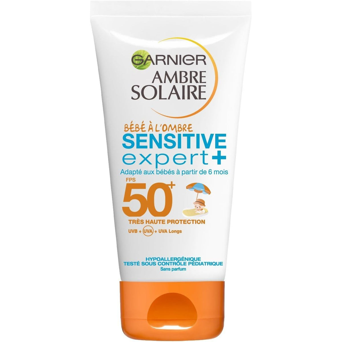 303855 - GARNIER Ambre Solaire - Baby in the Shade Sensitive Expert+, Locion mbrojtës nga dielli për foshnje SPF 50+, 50 ml, Rezistent ndaj ujit, Ceramide, Vegan