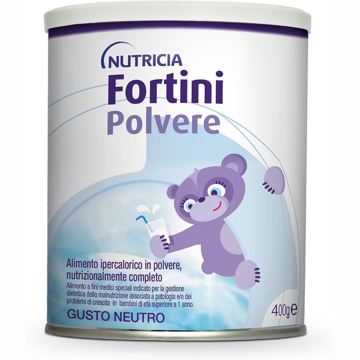271597 - NUTRICIA FORTINI - Pluhur, Shtesë me kalori të larta, 400g, për zhvillimin dhe rritjen e fëmijëve pas një viti, Shije neutrale
