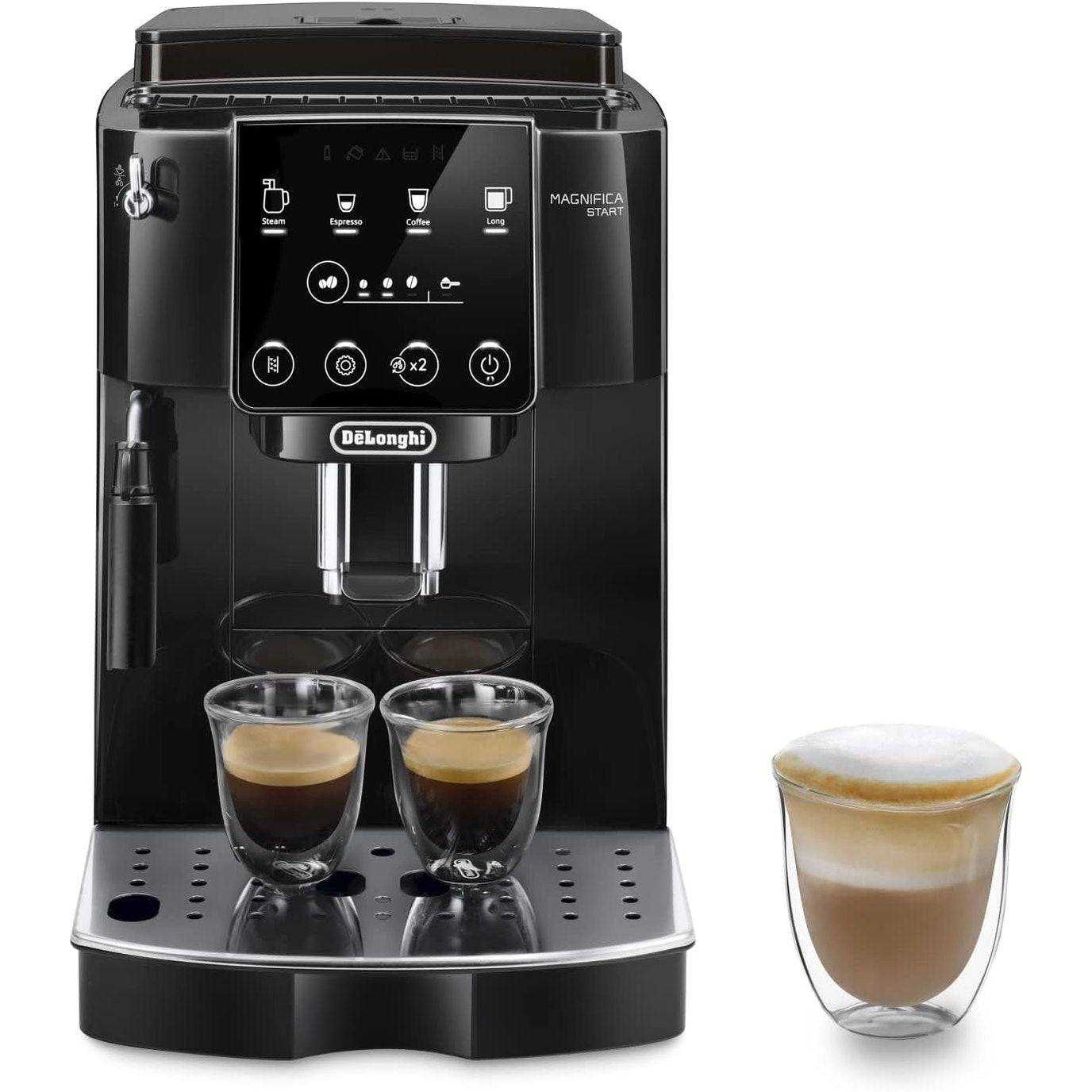 84081 - DE'LONGHI Magnifica Start ECAM222.20.B, Makinë Kafeje Automatike Plotësisht me Shkumëzues Qumështi, Funkison 2x Espresso, Mulli Konik 13 Faza, 1450 W, e Zezë