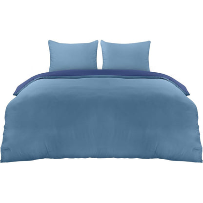 137682 - UTTOPIA BEDDING Mbulesë Dopjo Jorgani 240x220cm dhe Mbulesa Jastëku 65x65cm, Materiali: Mikrofibre, Ngjyra: Blu Marine/Blu e Çelët