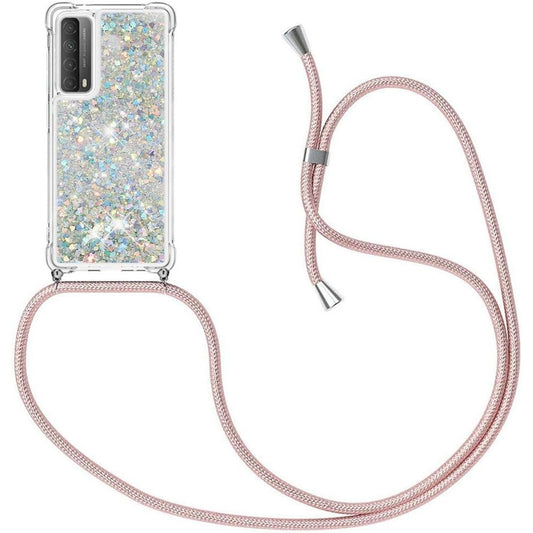 190328 - MXKOCO: Gjerdan Telefoni i Përputhshëm me Huawei P30 Lite, me Mbrojtëse me Rërë të Lëvizshme dhe Shkëlqim, Rrip Kryqëzues dhe Qafë, Kordon me Mbrojtëse, Dizajn Elegant