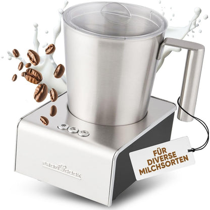 217286 - ProfiCook® Shkumëzues Qumështi me Funksion të Nxehtë dhe të Ftohtë | 6 Funksione | Kapacitet 500 ml | Strehë Çelik Inoks | PC-MS 1032