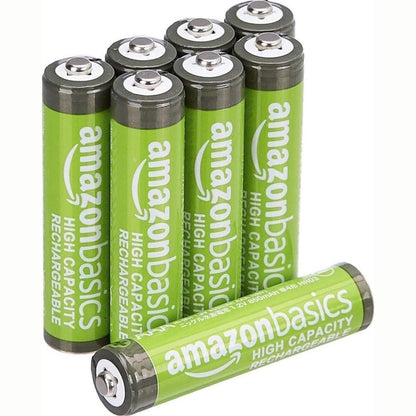 299895 - AMAZON BASICS, 8 bateri AAA NiMH të rikarikueshme, 850 mAh, 1.2 V, të rikarikueshme deri në 500 herë, të parakarikuara