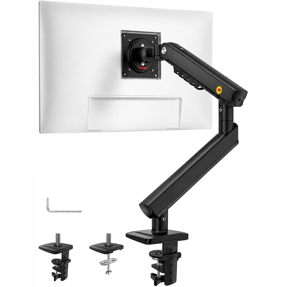 310366 - NB Montim monitori Ergonomik Smoovex për ekrane 17 deri në 32 inç, kapacitet ngarkese deri në 9 kg, sustë mekanike, panel me instalim të shpejtë, VESA 75 dhe 100 mm, e zezë, krah i vetëm A5