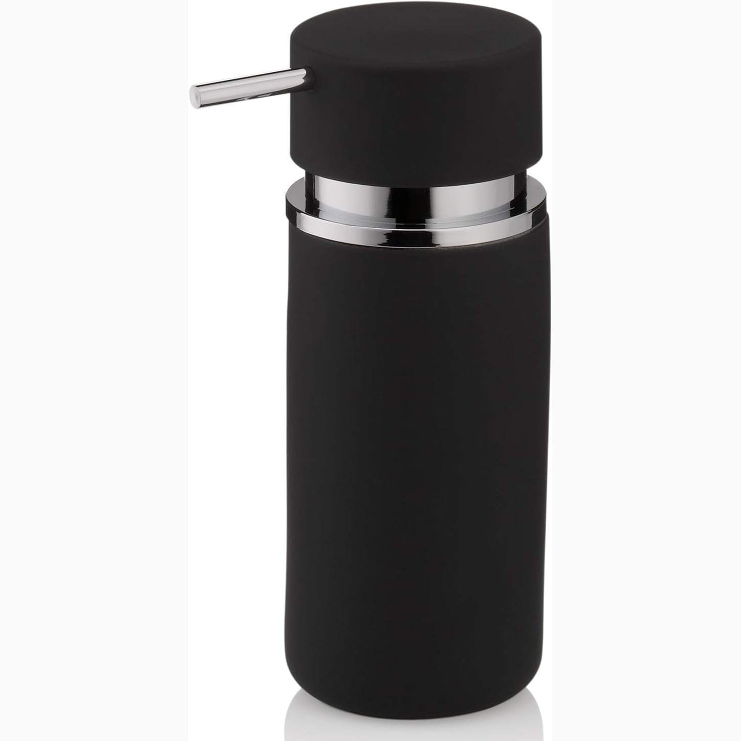 242268 - KELA Dozator sapuni 300 ml, qeramik i zi, sipërfaqe jo-rrëshqitëse, shishe me pompë