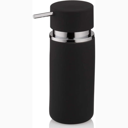 242268 - KELA Dozator sapuni 300 ml, qeramik i zi, sipërfaqe jo-rrëshqitëse, shishe me pompë