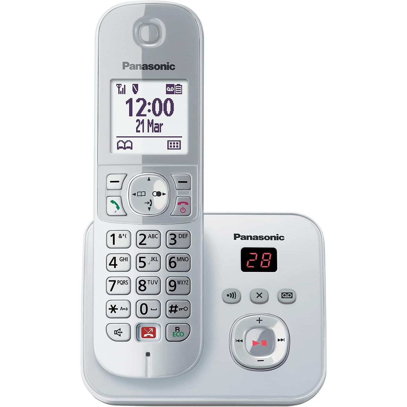 266487 - PANASONIC KX-TG6851GB Telefon pa tel Dual-Micro/Nano, bllokon deri në 1,000 numra, e zezë-argjendtë