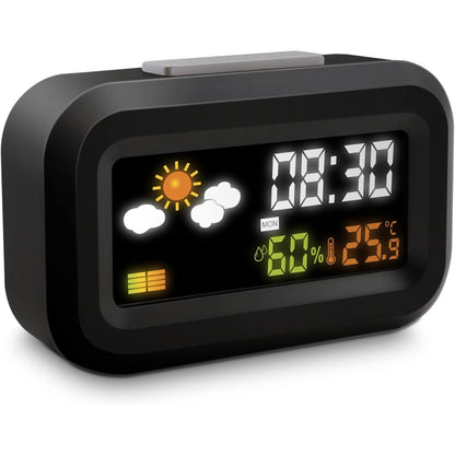 269208 - METRONIC 477340 Orë dixhitale me alarm, ekran LCD me ngjyra, 12/24 orëshe, kalendar, temperaturë, lagështi