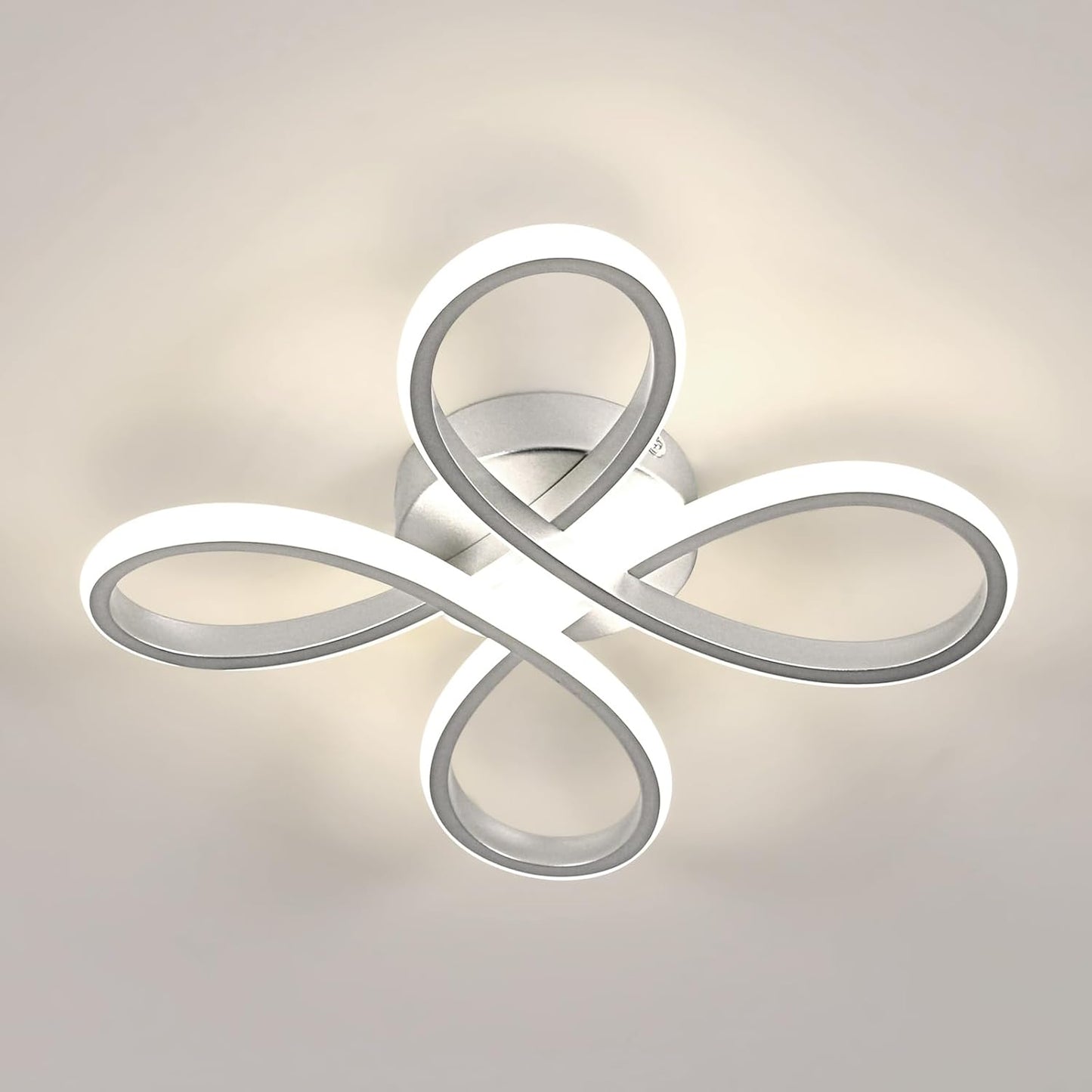 217734 - Dritë tavani LED moderne, 30W, 3000LM, 4500K, diametër 30cm, argjend