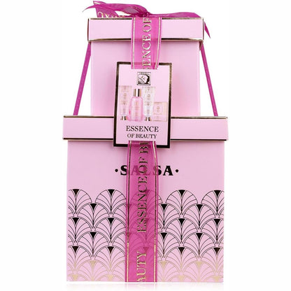 297224 - ACCENTRA Set banjoje ESSENCE OF BEAUTY për femra - Set dhuratë me xhel dushi 100 ml, locion trupi 50 ml, pastrues trupi 50 ml, sapun 100 g, sfungjer rrjetë