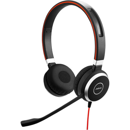 272930 - JABRA Kufje Stereo Evolve 40 MS me Mikrofon - Kufje të Certifikuara nga Microsoft për Telefona të Butë VoIP me Anulim Pasiv të Zhurmës - Kabllo USB me Kontroll Thirrjesh - E Zezë