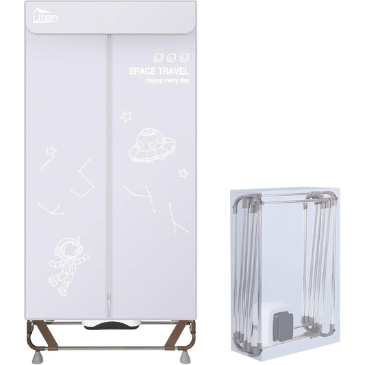 160680 - UTEN - Tharëse Rrobash Elektrike Portative 1500W, e Palosshme, Pa Instalim, me Ulje Zhurme, Kapacitet i Madh, e Përshtatshme për Konvikte Familjare, e Lehtë për t'u Ruajtur