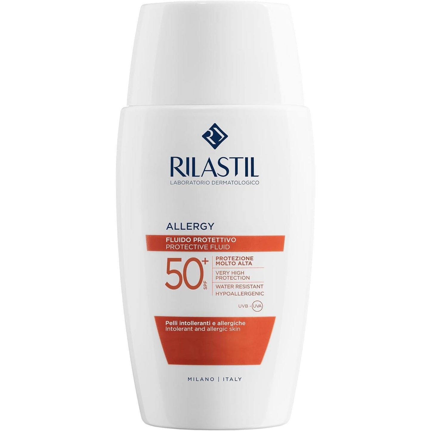 271981 - RILASTIL Krem mbrojtës nga dielli për fytyrën Allergy, SPF50, për lëkurë intolerante dhe alergjike, rezistent ndaj ujit, pako 50 ml