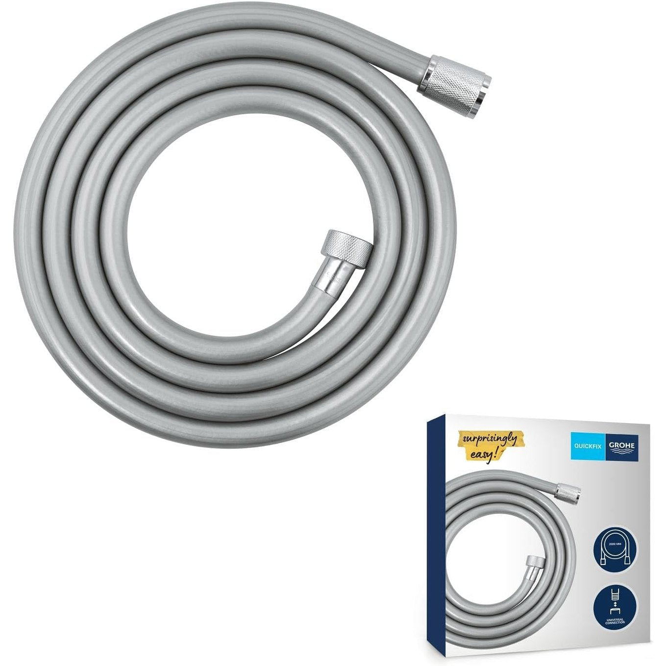 288841 - GROHE Vitalioflex Comfort Tub Dushi 2m, Rezistent ndaj Nxehtësisë, Sistem Kundër Përdredhjes, Krom, 27173002