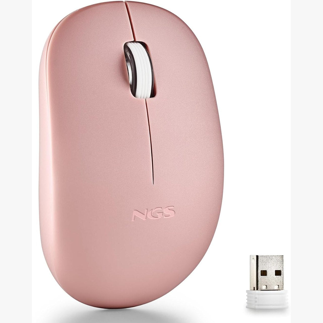 274554 - NGS Fog Pro Pink - Maus optik pa tel 1000 DPI, Nano USB, butona të heshtur, Plug & Play, i pajtueshëm me PC, Mac dhe laptop, rozë