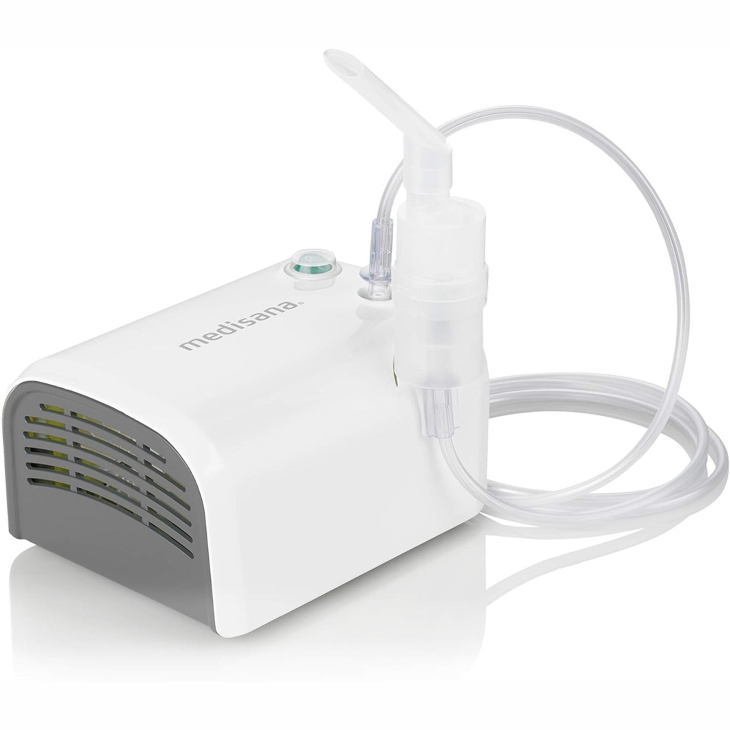 275025 - MEDISANA IN 520 INHALATOR - PAJISJE INHALIMI ME GRYKË DHE MASKË PËR TË Rritur DHE FËMIJË, INHALATOR NEBULIZATOR PËR FTOHJE OSE ASTMË ME SHUMË AKSESORË SHTESË
