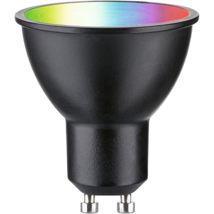 252642 - PAULMANN 29148 Standard 230V Smart Home Zigbee LED Reflektor GU10 350lm 4.8W RGBW+ me Errësim të Llambës së Zezë Mat