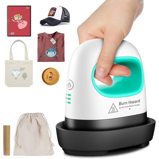 209179 - MEFINE Makinë e Vogël Transferimi të Nxehtësisë, Mini Presë DIY, me 3 Nivele Ngrohje, Portative, Përshtatet për Bluza, Kapele, Këpucë, Çanta, Ngjyra: Jeshile dhe e Bardhë