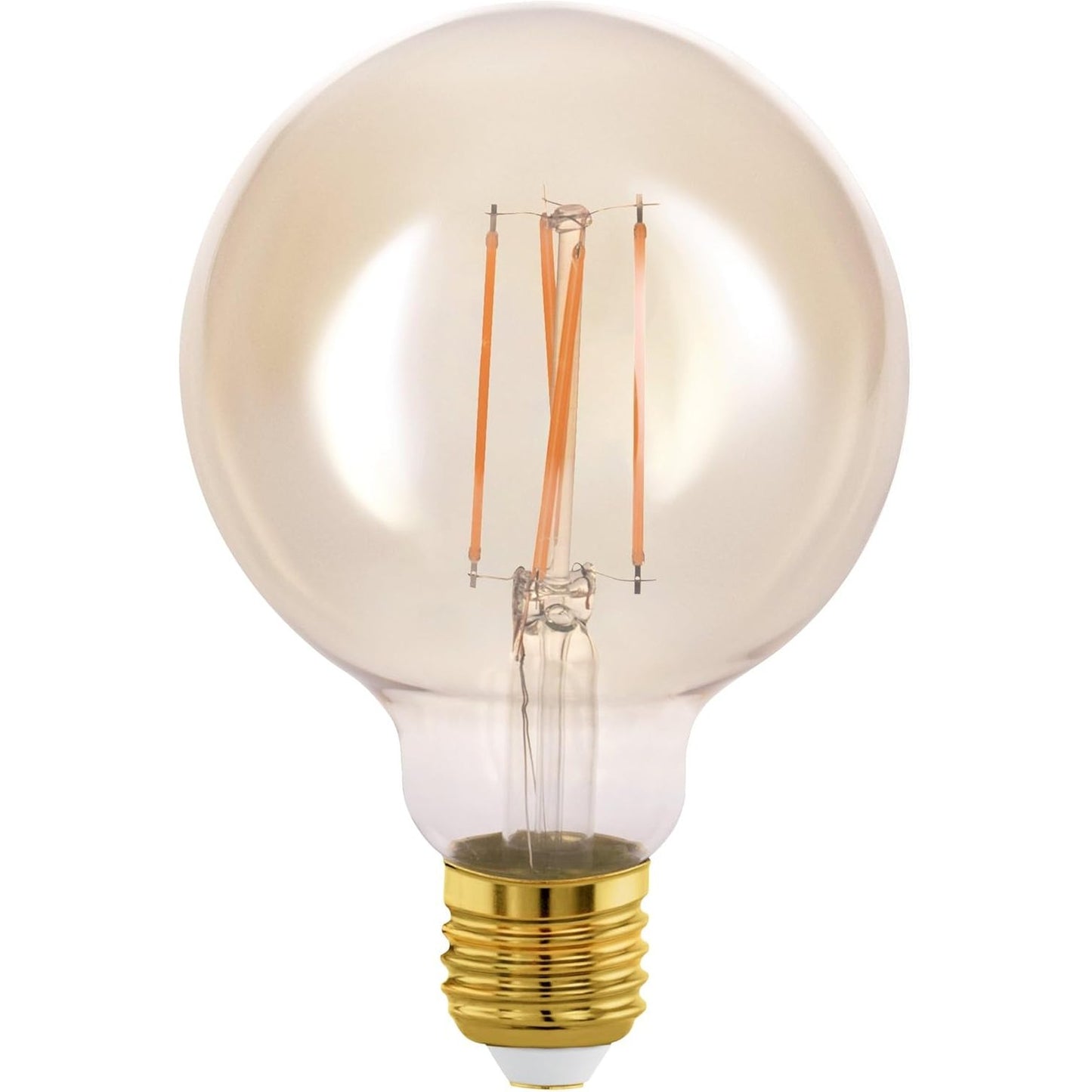167767 - EGLO CONNECT.Z Llampa LED Inteligjente, E27, G95, Teknologji ZigBee, Kontroll me Zë dhe Aplikacion, Errësim, E bardhë e ngrohtë, 500 Lumen, 5.5 Vat, Dizajn Vintage Amber