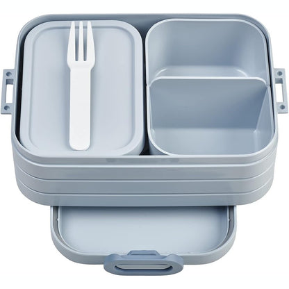 223957 - MEPAL Bento Dreka Box Midi TAB - 900 ml - Kuti Dreke me Ndarje për 2 Sanduiçe ose 4 Feta Buke - Blu Nordike