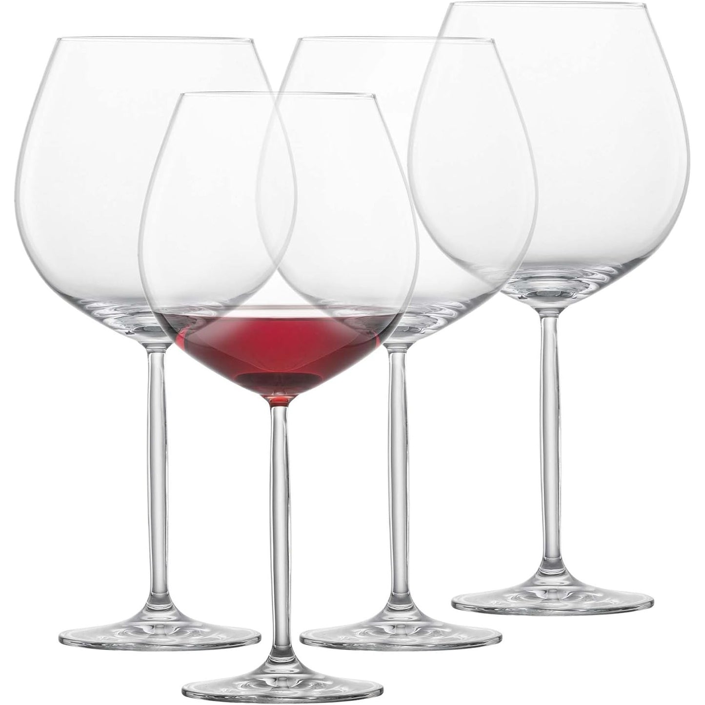 208609 - SCHOTT ZWIESEL Gotë për Verë të Kuqe Muse, Ngjyrë Burgundy, Prej Kristali Tritan, Set Prej 4, Luhet në Lavastovilje, Prodhuar në Gjermani (Nr. i Artikullit 123670)