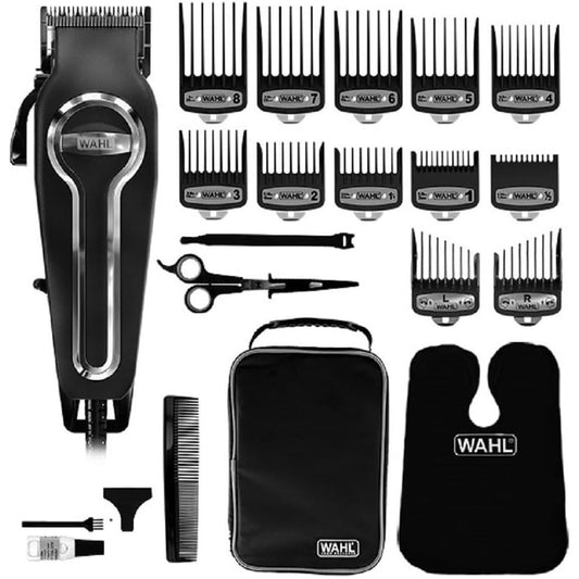 271106 - WAHL Makinë prerëse flokësh për meshkuj Elite Pro, tehe vetë-mprehëse precize, krehër udhëzues Premium Secure-Click, profesionale, me kabllo