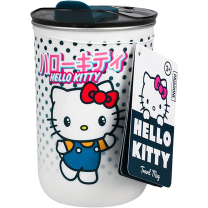 252725 - PALADONE Filxhan Udhëtimi Hello Kitty – Filxhan kafeje Sanrio me kapak të licencuar zyrtarisht, i izoluar për pije të nxehta ose të ftohta, kapacitet 350 ml