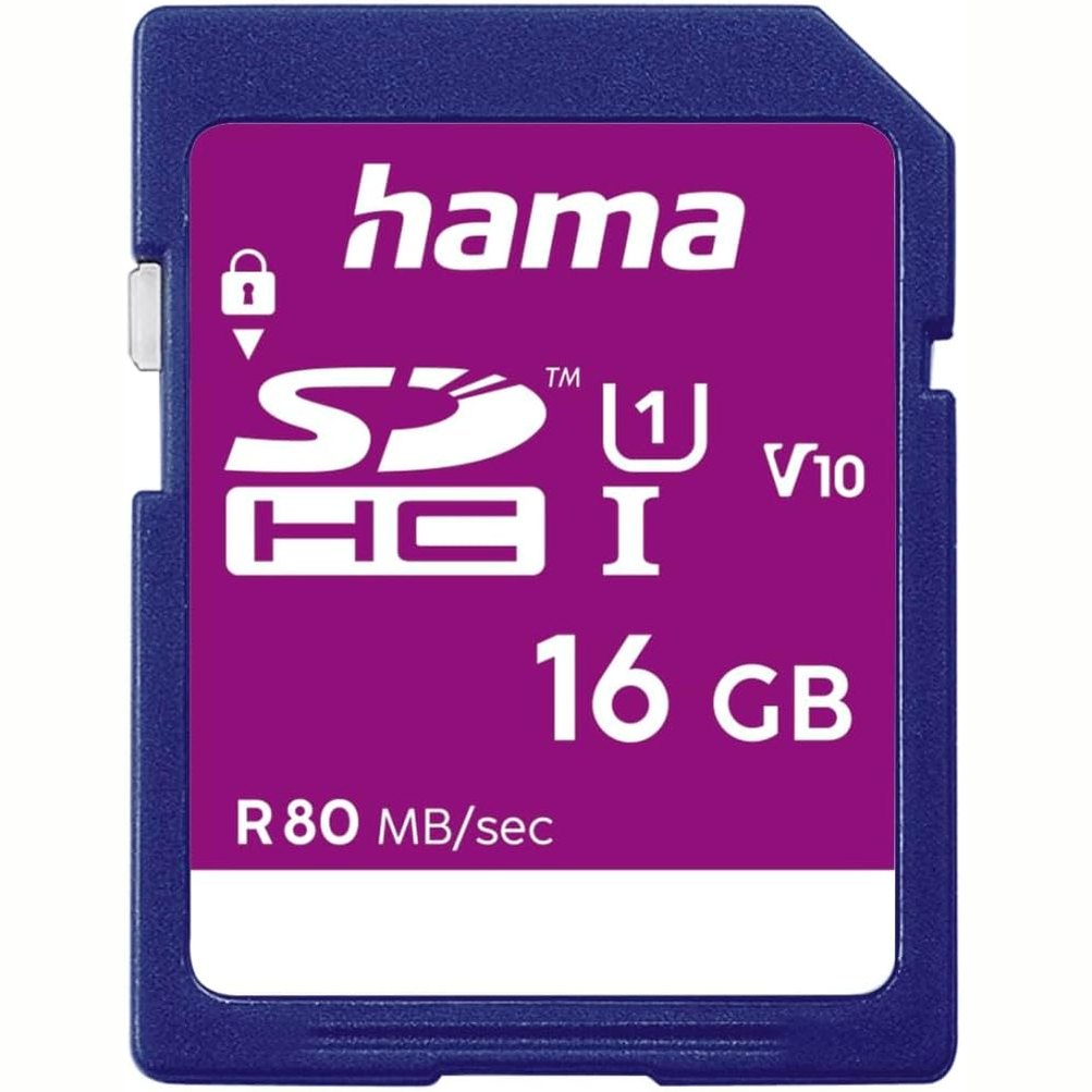 296438 - HAMA - Kartë memorieje SDHC 16GB Klasa 10 UHS-I 80MB/s