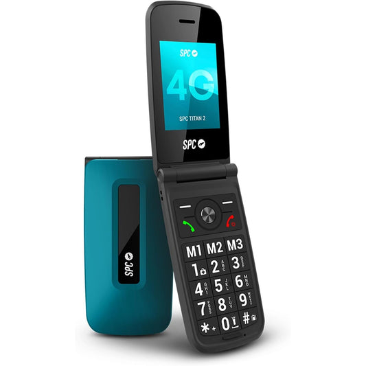 292632 - SPC TITAN 2 – Telefon 4G i palosshëm për të moshuarit me butona të mëdhenj, tingull të lartë 105dB, ekran 2.4", jetëgjatësi baterie 7-ditore - Blu